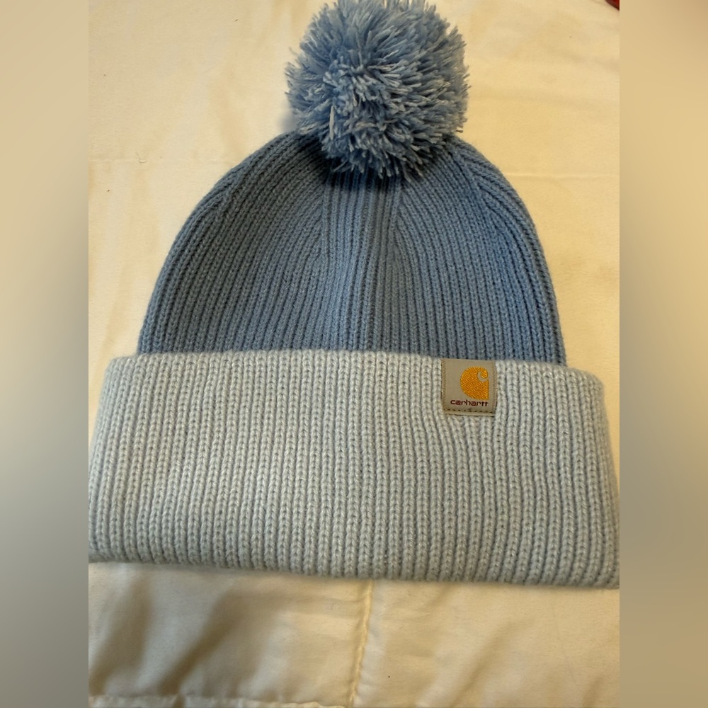 Carhartt - Light Blue Pom-Pom Beanie